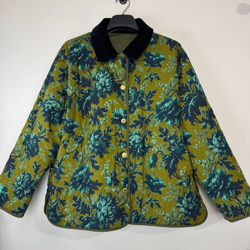 Barbour x House of Hackney - Daintry Reversible Quilted Jacket US 12 - Picture 7 of 12